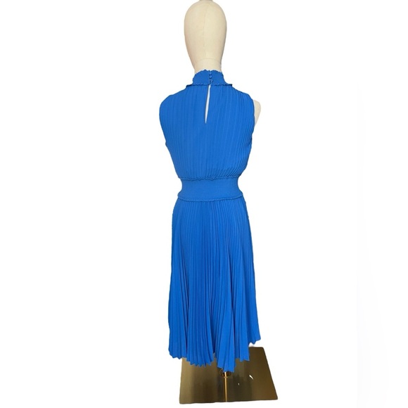 Nanette by Nanette Lenore Cobalt Sleeveless Pleated Midi Dress Sz2 - Picture 5 of 15